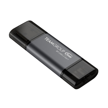 Team TX1364GC01 2 in 1 Dual OTG 64GB Flash Drive, X1 USB 3.2 Gen1, Type C & A, Plug and Play