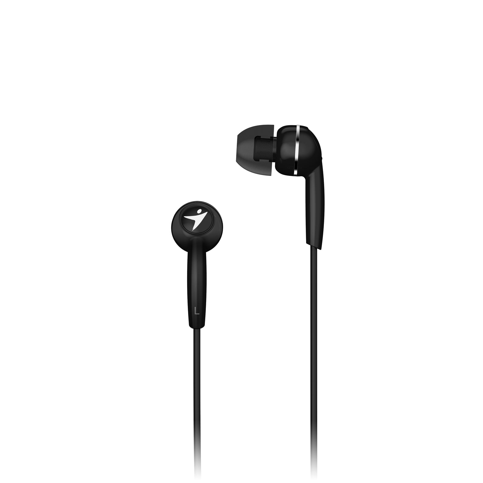 Genius HS-M320 In-Ear Headphones with In-Line Controller and Mic, Black