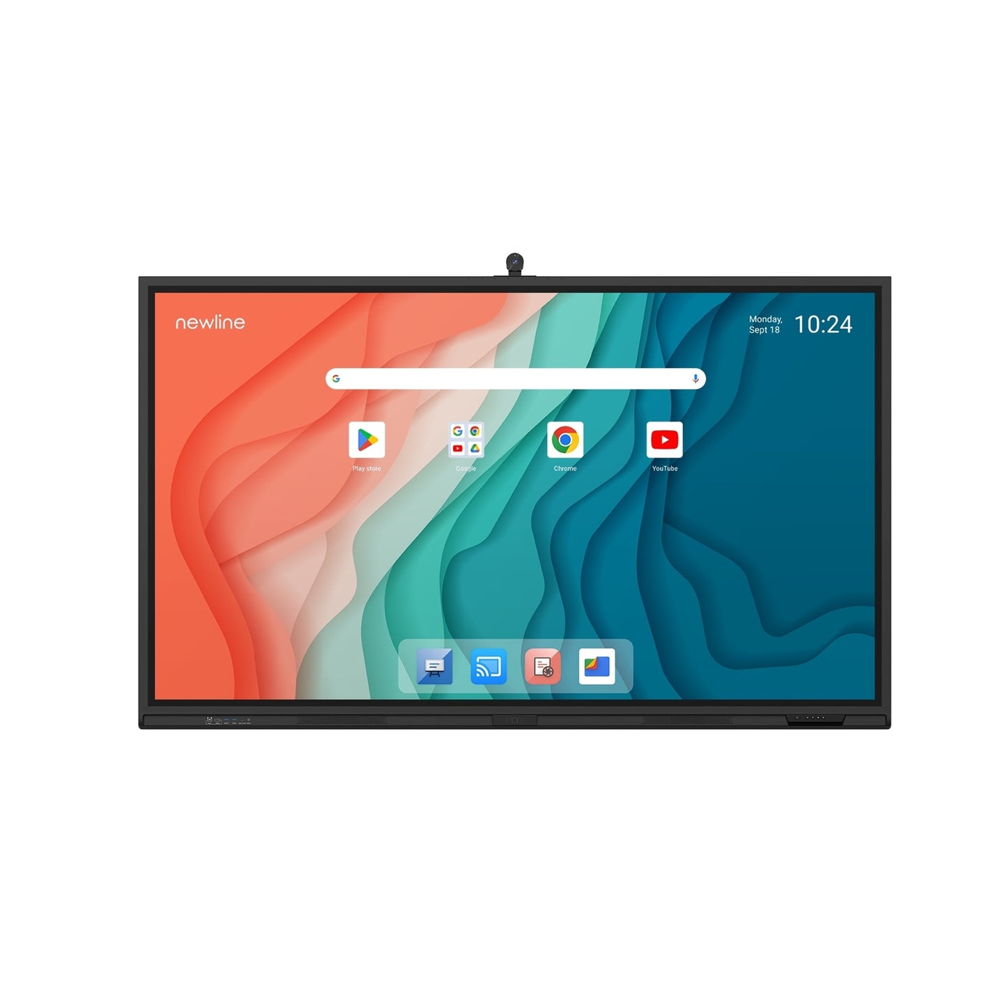 Newline TT-8623QCA+ ELARA PRO 86 Inch, IR TOUCH, ANDROID 13 EDLA, USB-C (100watt), BYOM, CAST+, DM+, CAM, MIC, SUB (20W), NFC